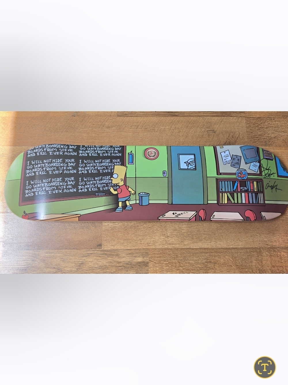 Colorful Classroom Skate Deck Wall Art - Green and Red
